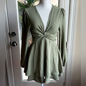 Conjoined Matching Simplee Sage Green Top + Shorts Set